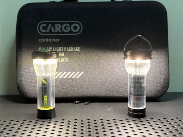 AIR LIGHTとゴールゼロを並べて点灯させた状態